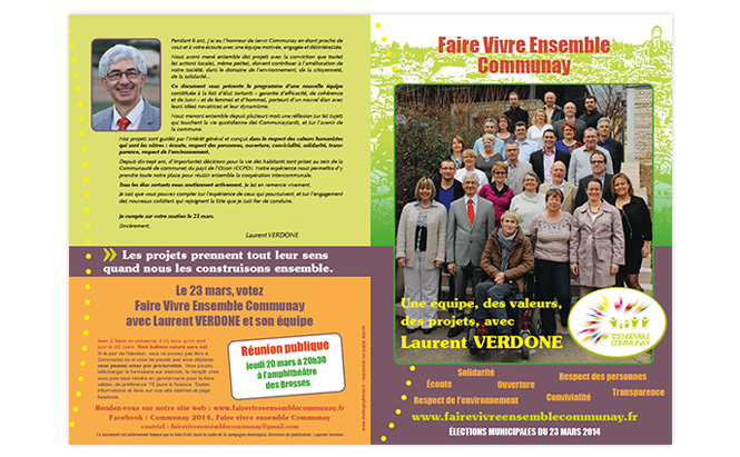 Liste électorale Faire Vivre Ensemble Communay - tract