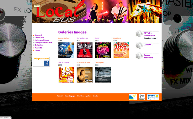 LocalBus design du site web- page galeries