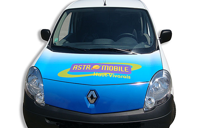 ASTROMOBILE - visuel sur covering automobile - capot